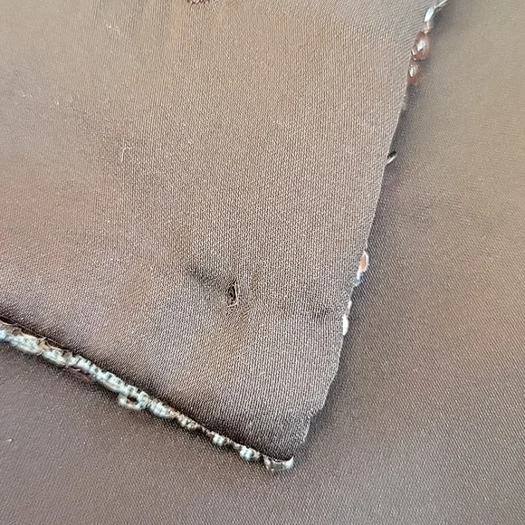 Lauren Ralph Lauren Sequined Wrap With Browntones With A Faint Plaid Pattern - Picture 5 of 7